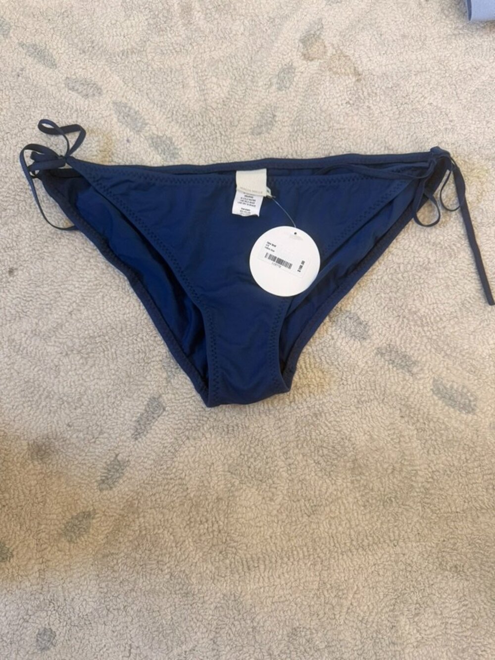 Malia Mills Love Knot Bikini Bottoms in Victory Blue Size 10 NWT